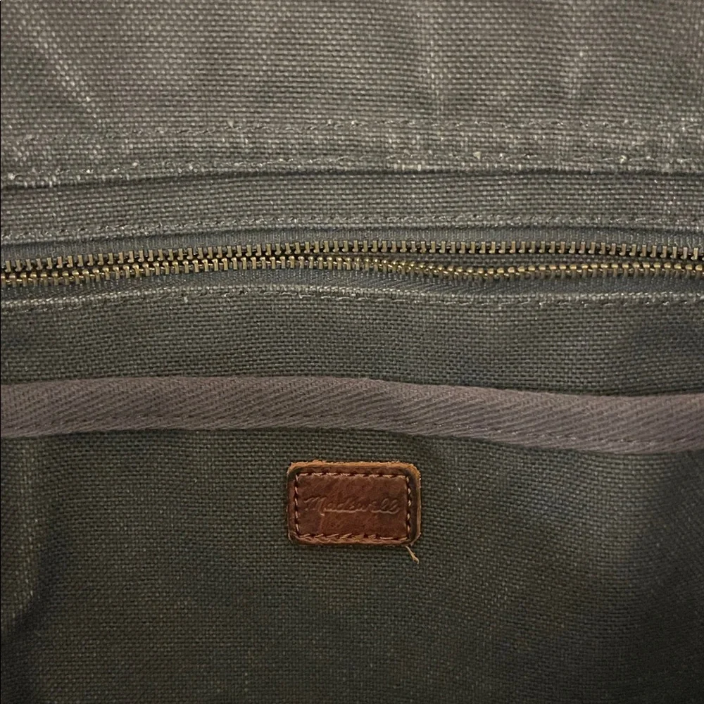 Madewell dark navy Tote with Brown leather Handles - Picture 8 of 16
